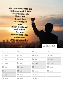 Motivationskalender, Wandkalender 2025  - Handsigniert!