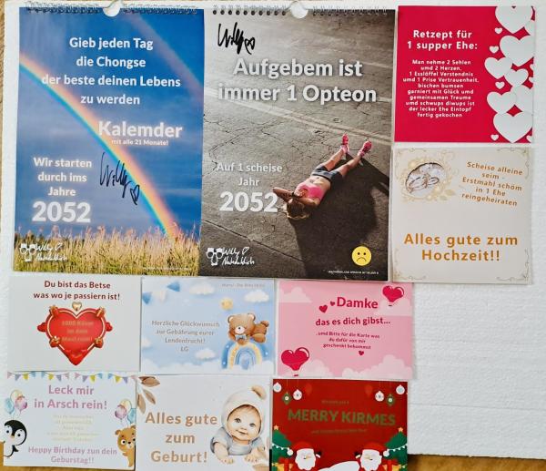 Sommerspäzle! 2 x Wandkalender 2025  + 8 Grußkarten