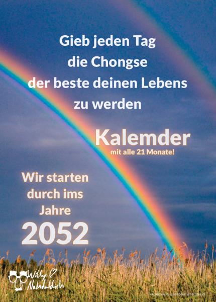 Motivationskalender, Wandkalender 2025  - Handsigniert!